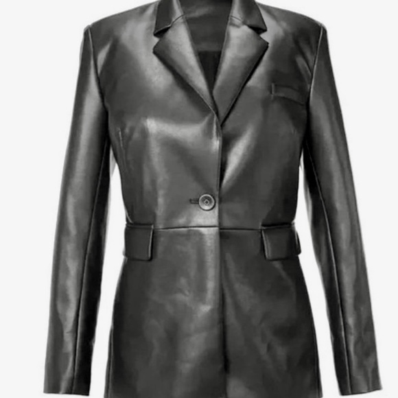 CAbi Jackets & Blazers - CAbi Black Leather Blazer